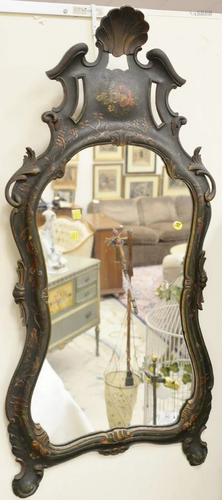 Chinese Chinoiserie paint decorated mirror. 46