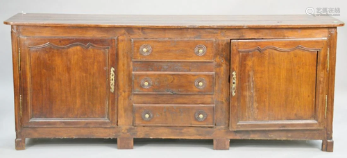 Primitive Jacobean style server having three drawers,