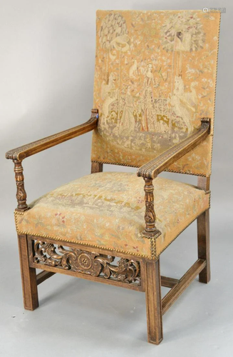 Continental style armchair with needle work …