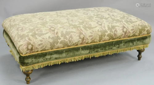 Tapestry upholstered large ottoman. (one 2