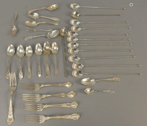 Sterling silver lot to include flatware and ice tea