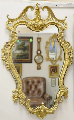 Pair of French Louis XV style dore bronze, framed