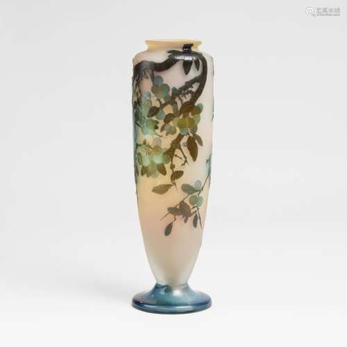 A Large Gallé Vase with Blackthorn<