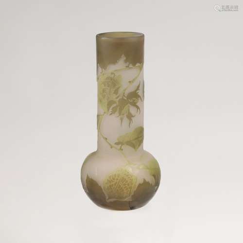 A Gallé Vase with Hazelnuts<