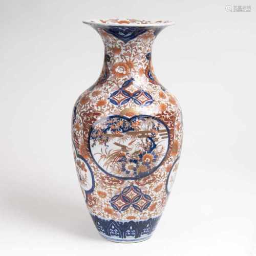 An Imari Vase with Flowers and Birds
