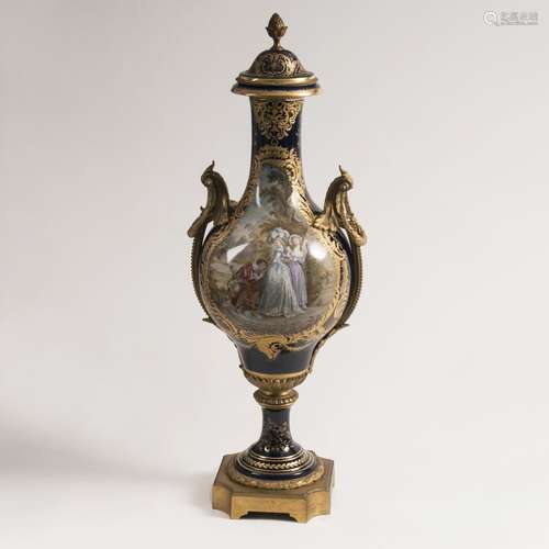 A Large Splendid Vase in Sèvres Style<