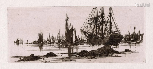 A 1800s STEPHEN PARRISH ETCHING IN PORT F…