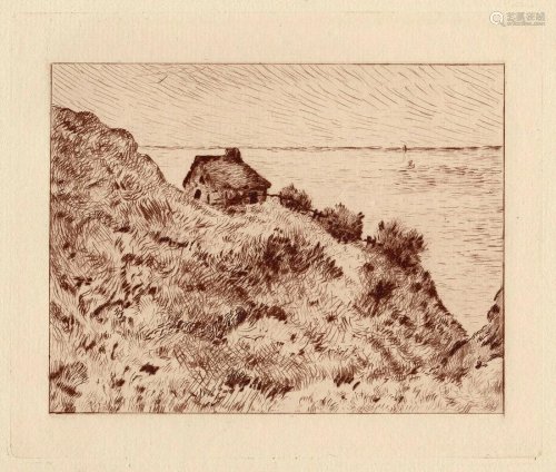 A 1892 CLAUDE MONET ETCHING THE CUSTOMS OFF…