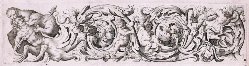 A 1636 GIANCARLI ENGRAVING SATYR WITH A S…