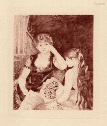 A 1892 RENOIR ETCHING A BOX AT THE THE…