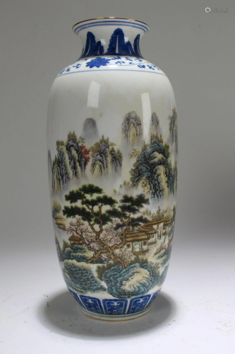 A Chinese Story-telling Fortune Porcelain Vase