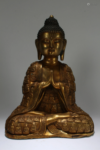 An Estate Chinese Buddha-fortune Religious Gilt …