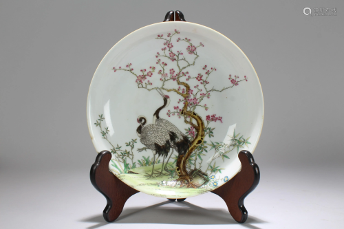 An Estate Chinese Crane-fortune Porcelain Fortun…