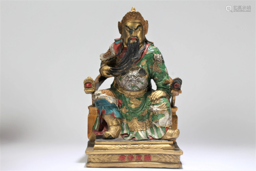 An Estate Chinese Guangong Fortune Statue Disp…