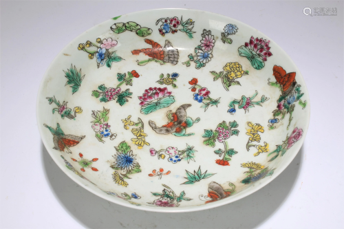 A Chinese Butterfly-fortune Porcelain Plate