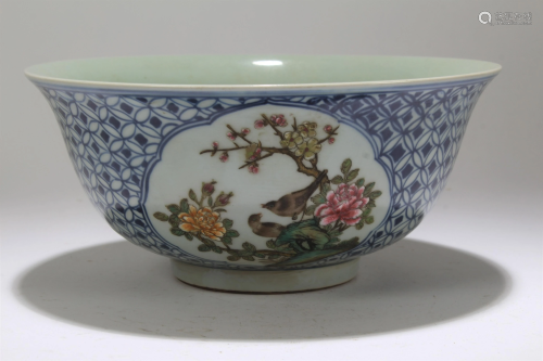 A Chinese Blue and White Nature-sceen Porcelain …