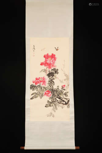 A Chinese water color painting, Wang Xuetao Mark