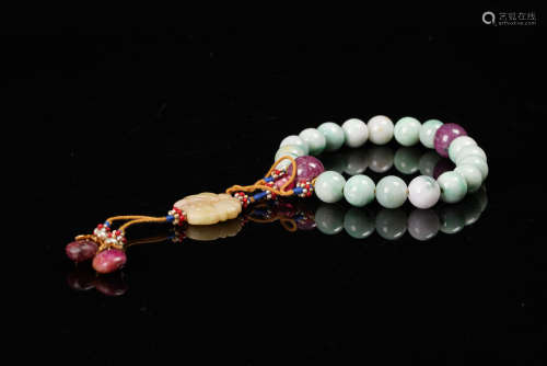 A Chinese Jadeite Bracelet.