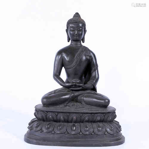 A Chinese Bronze Statue of Amitabha Buddha.