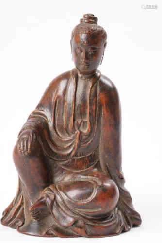 A Chinese Eaglewood Statue of Guanyn.