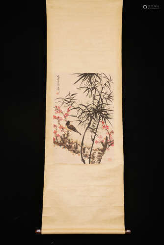 A Chinese Flower-and-plant Painting, Xie Zhiliu Mark
