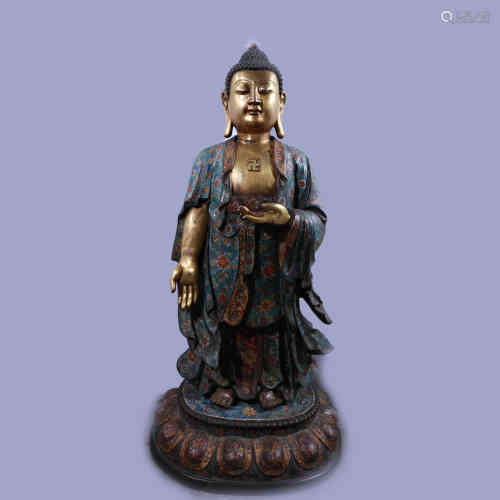 A Chinese Gilt Bronze Buddha of Amitabha.