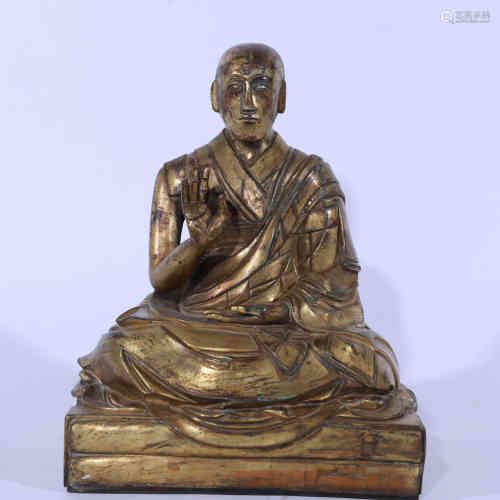 A Chinese Gilt Bronze Buddha Statue.