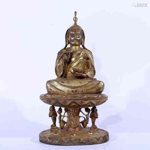 A Chinese Gilt Bronze Statue.