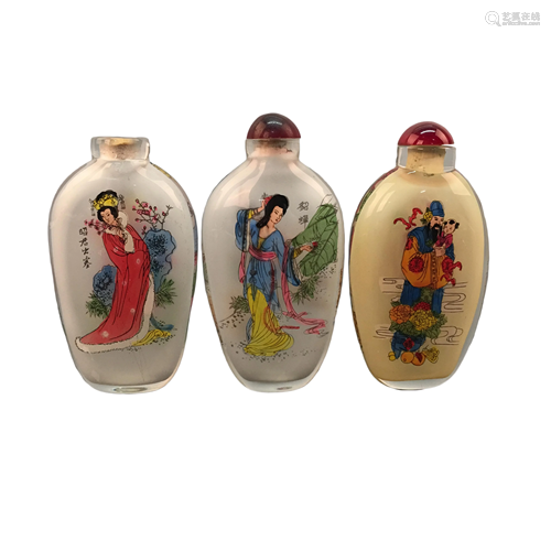 3 Chinese Snuff Bottle