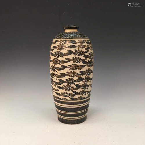 Chinese Cizhou Kiln Meiping Vase