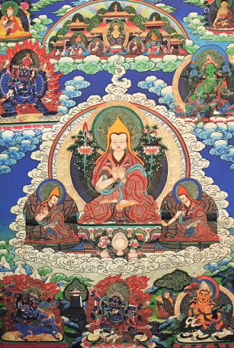 Chinese Thangka Painting of Dalai Lama