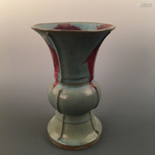 Chinese Jun Ware Gu-Shaped Vase