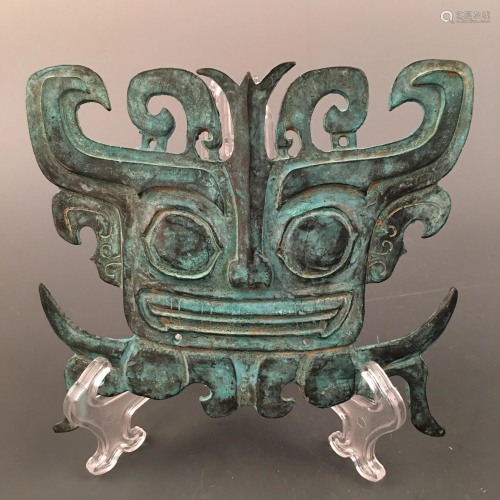 Chinese Bronze Mask