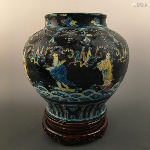 Chinese Fahua Ci Porcelain Jar