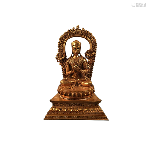 Chinese Gilt Bronzed Buddha Statue