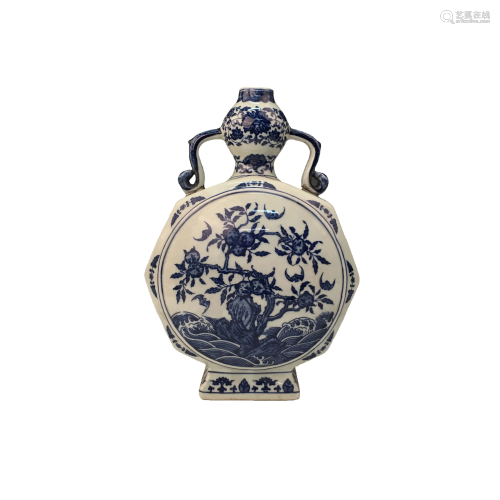 Chinese Blue and White Meiping Vase with Qianlong …