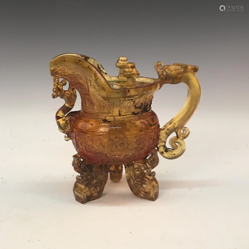 Chinese Coloured Glazed Vessel