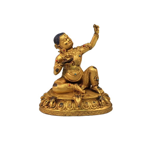 Chinese Gilded-Gold Bronze Buddhist Statue