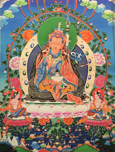 Chinese Thangka Painting of Padmasambhava