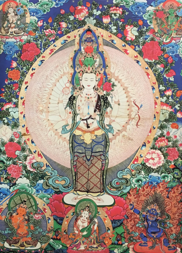 Chinese Thangka Painting of Avalokitesvara