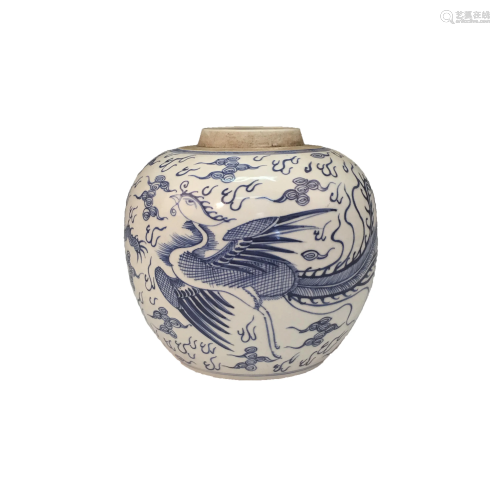 Chinese Blue-White 'Dragon' Jar