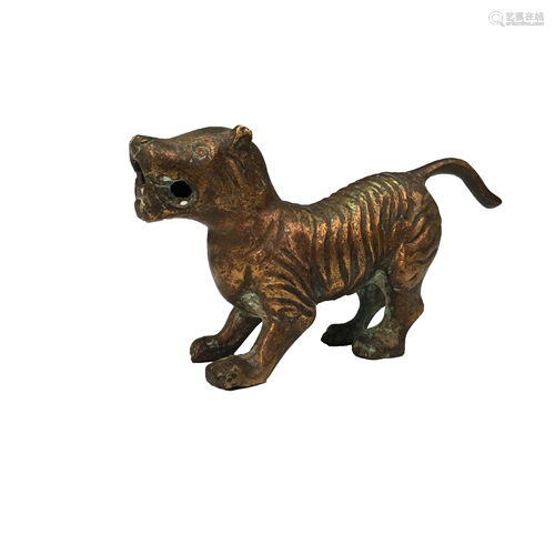 Chinese Bronze Tiger Figure