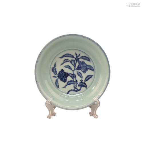 Chinese Blue-White Plate, Xuande Mark
