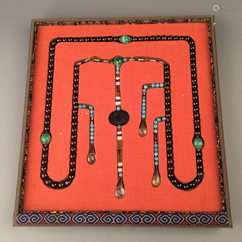 Chinese Court Beads Necklace with Box