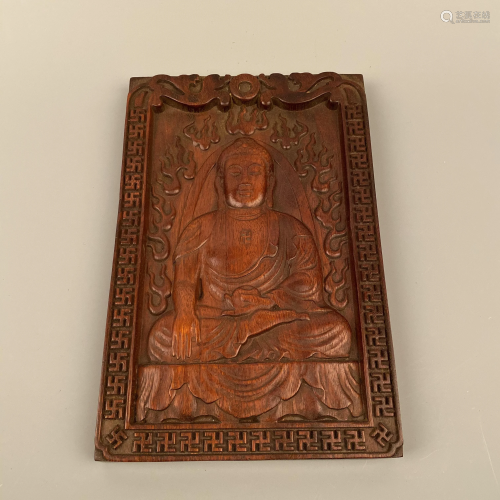 Chinese Wood Buddha Carving