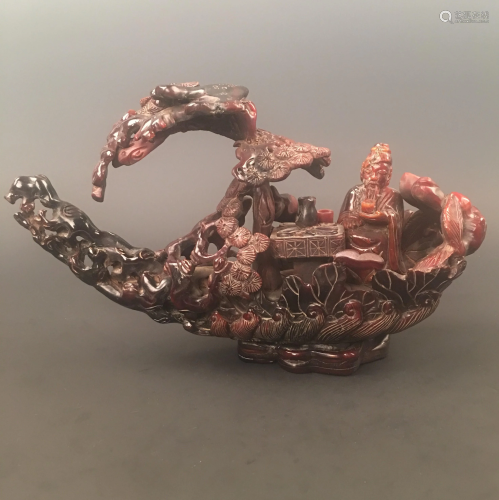 Decorative Chinese Ox Horn Carving