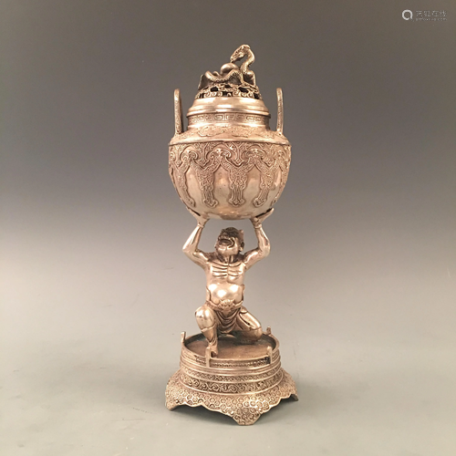 Chinese Silver Incense Burner