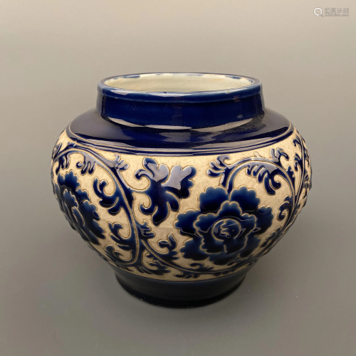 Chinese Blue Glazed Jar