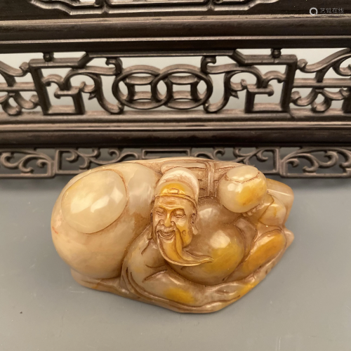 Chinese Archaic Jade 'Immortal' Carving Seal