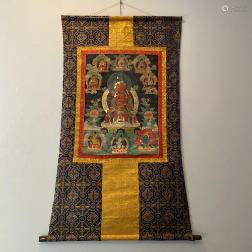 Chinese Tibetan Thangka Painting of Tara
